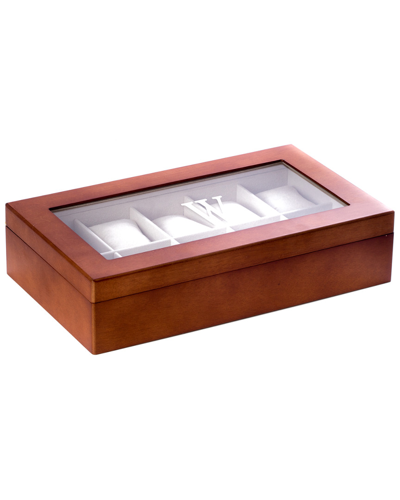 Bey-berk Cherry Wood 10-watch Storage Box