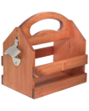 Bey-berk Monogrammed Solid Wood 6pk Bottle Caddy (a-z)
