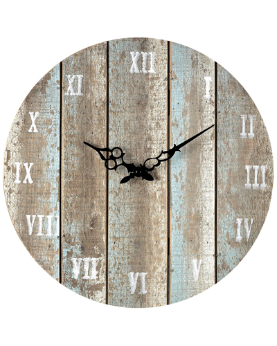 Artistic Home & Lighting Wooden Roman Numeral Outdoor Wall Clock
