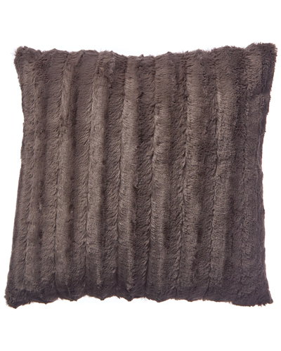 Faux Addict Luxury Faux Fur Pillow In Grey