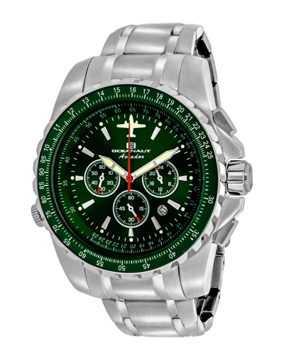 Oceanaut Aviador Pilot Mens Chronograph Quartz Watch Oc0117 In Green
