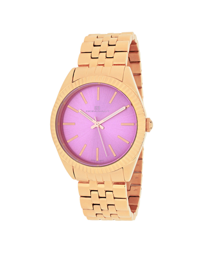 Oceanaut Women's Pink Dial Watch In Gold Tone / Pink / Rose / Rose Gold Tone
