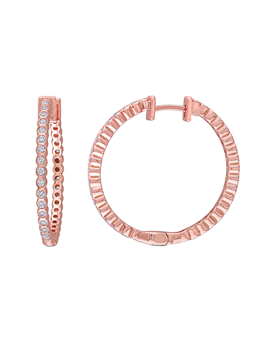 Diamond Select Cuts 14k Rose Gold 0.86 Ct. Tw. Diamond Hoops