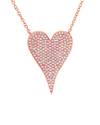 Diana M. Fine Jewelry 14k Rose Gold 0.43 Ct. Tw. Diamond Heart Necklace