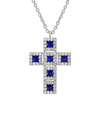 Diana M. Fine Jewelry 14k 0.76 Ct. Tw. Diamond & Sapphire Necklace