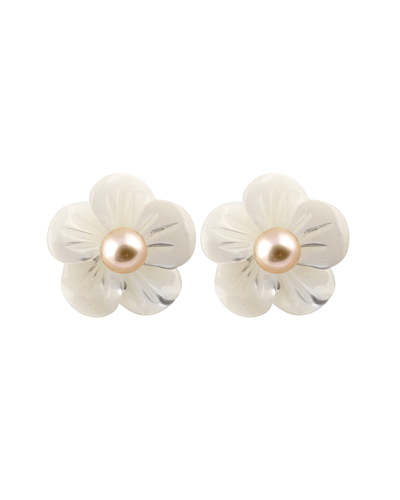 Splendid Pearls 14k Yellow Gold 3.5-4mm Freshwater Pearl & Mother-of-pearl Studs