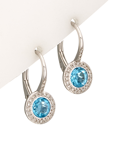 Diana M. Fine Jewelry 14k 1.63 Ct. Tw. Diamond & Topaz Earrings
