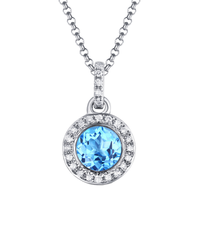 Diana M. Fine Jewelry 14k 0.82 Ct. Tw. Diamond & Topaz Necklace