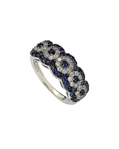 Suzy Levian 18k & Silver 2.09 Ct. Tw. Sapphire Ring