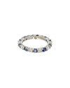 SUZY LEVIAN SUZY LEVIAN 18K & SILVER 2.32 CT. TW. SAPPHIRE ETERNITY BAND