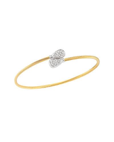 I. Reiss 14k 0.18 Ct. Tw Diamond Wire Bangle