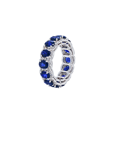 Diana M. Fine Jewelry 18k 8.40 Ct. Tw. Diamond & Sapphire Ring