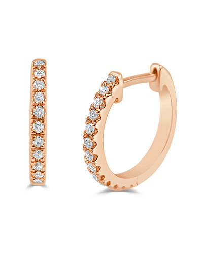 Sabrina Designs 14k Rose Gold 0.10 Ct. Tw. Diamond Huggie Earrings
