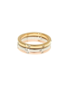 ADORNIA ADORNIA GOLD & RHODIUM PLATED CRYSTAL SET OF RINGS