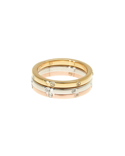 Adornia Gold & Rhodium Plated Crystal Set Of Rings