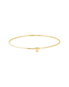 Jane Basch 14k Plated Initial Bangle (a-z) In Multicolor