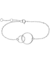 Sterling Forever Silver Interlocking Circle Bracelet