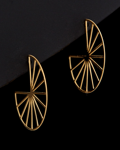 Italian Gold 14k  Wheel Earrings