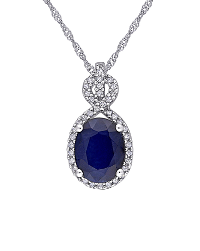 Rina Limor 10k 2.81 Ct. Tw. Diamond & Sapphire Pendant Necklace