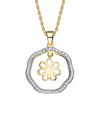 Genevive 14k Over Silver Cz Necklace