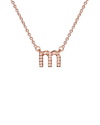 JANE BASCH JANE BASCH 14K ROSE GOLD DIAMOND LOWERCASE INITIAL NECKLACE (A-Z)