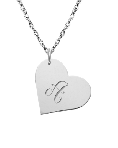 Jane Basch Dnu 0 Units Sold  Hanging Heart Silver Initial Pendant (a-z)