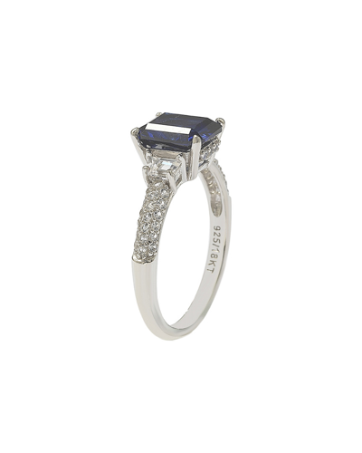 Suzy Levian 18k & Silver 3.02 Ct. Tw. Sapphire Ring