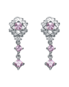 Genevive Silver Cz Drop Earrings
