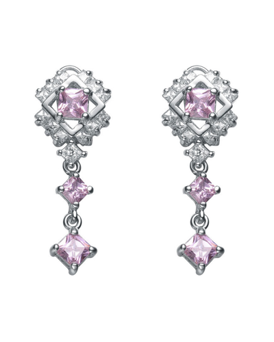 Genevive Silver Cz Drop Earrings