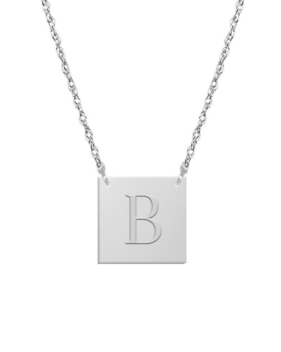 Jane Basch Dnu 0 Units Sold  14k Block Initial Square Necklace (a-z) In Multicolor
