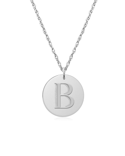 Jane Basch Dnu 0 Units Sold  14k Engraved Initial Disc Necklace (a-z) In Multicolor