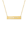 Jane Basch Sideways Horizontal Initial Bar Necklace (a-z)