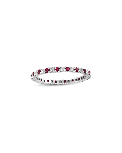 Suzy Levian 14k 0.55 Ct. Tw. Diamond & Ruby Eternity Ring