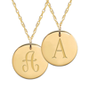 JANE BASCH JANE BASCH 22K OVER SILVER DOUBLE SIDED INITIAL NECKLACE (A-Z)