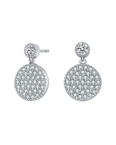 Genevive Silver Earrings In Gray