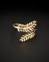 ITALIAN GOLD 14K ITALIAN GOLD OLIVE BRANCH BYPASS RING