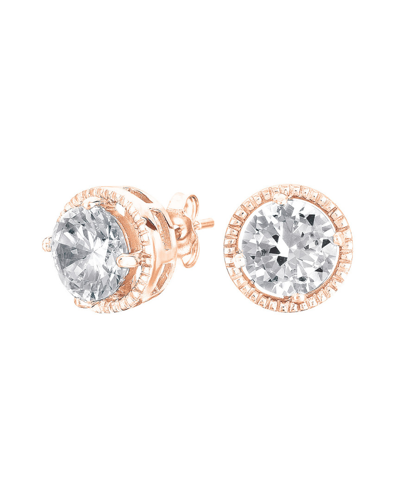 Genevive 14k Rose Gold Vermeil Plated Studs