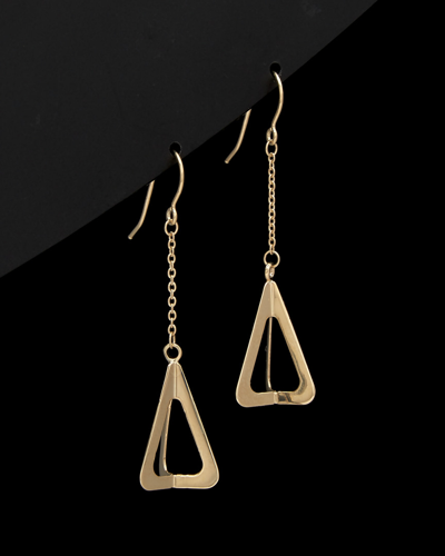 Italian Gold 14k  Triangle Drop Earrings