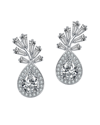 GENEVIVE GENEVIVE SILVER CZ EARRINGS