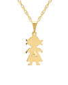 Jane Basch 14k Petite Girl Initial Charm Necklace (a-z)