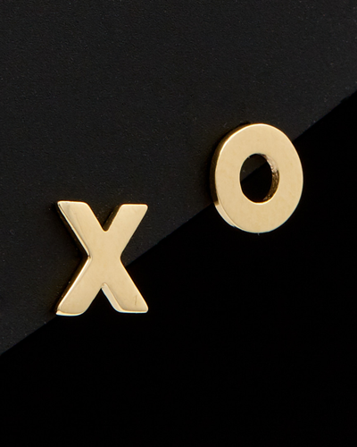 Italian Gold Xo Hugs And Kisses Studs