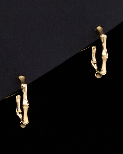 Italian Gold Bamboo Open Hoops