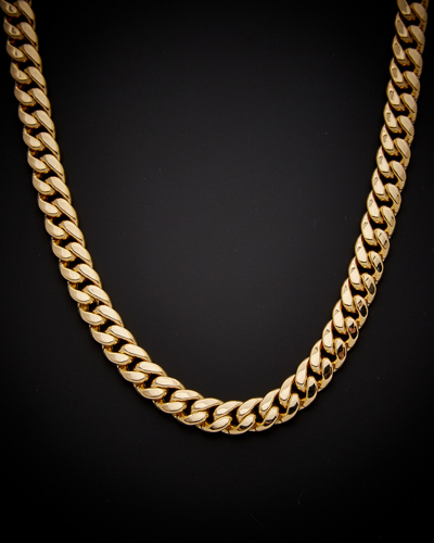 Italian Gold 14k  Miami Cuban Link Necklace