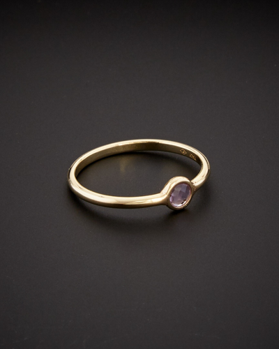 Italian Gold 14k  Amethyst Ring