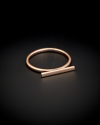 ITALIAN ROSE GOLD 14K ITALIAN ROSE GOLD HORIZONTAL BAR RING