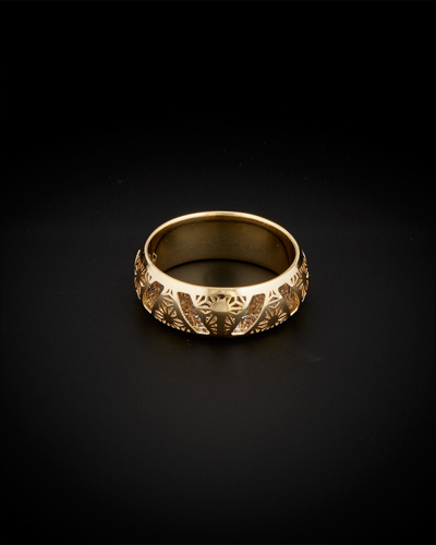 Italian Gold Two-tone Filigree Band Ring
