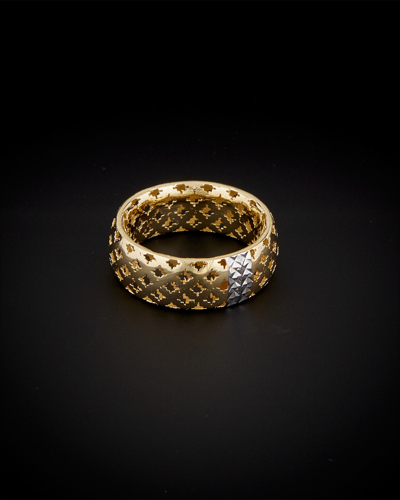 Italian Gold Lattice Band Ring