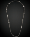 Italian Gold Oval Link With Polished Open Circle Station Necklace