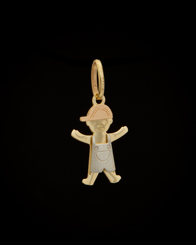 Italian Gold Tri-tone Boy Pendant