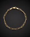 ITALIAN GOLD 14K ITALIAN GOLD POLISHED PAPERCLIP CHAIN BRACELET